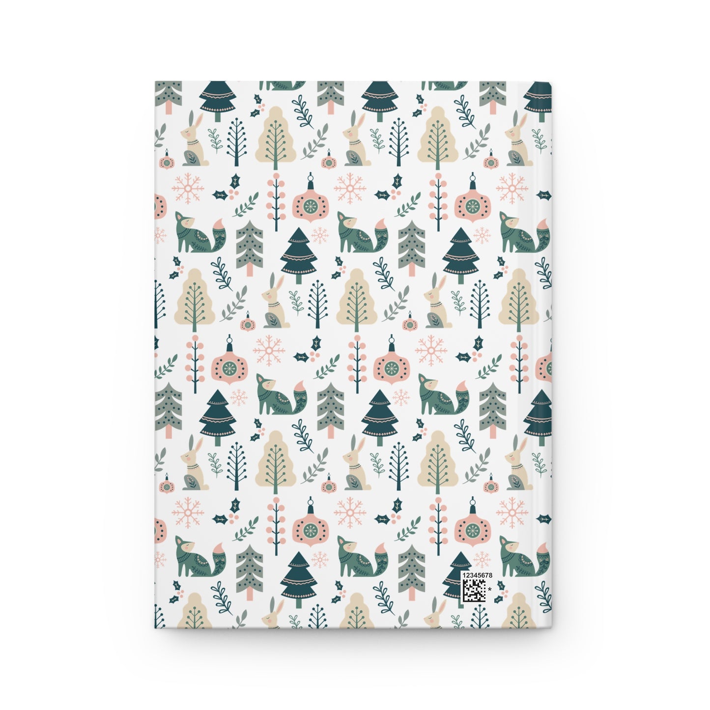Hardcover Journal, Scandinavian Christmas Inspired Design Notebook, Gift for Writers, Secret Santa Gift for Coworkers