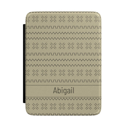 Personalized Kindle Case 12th Gen Paperwhite, Colorsoft 7", Custom Name, Mudcloth Inspired Pattern