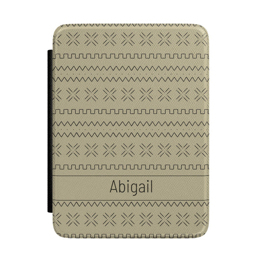 Personalized Kindle Case 12th Gen Paperwhite, Colorsoft 7", Custom Name, Mudcloth Inspired Pattern
