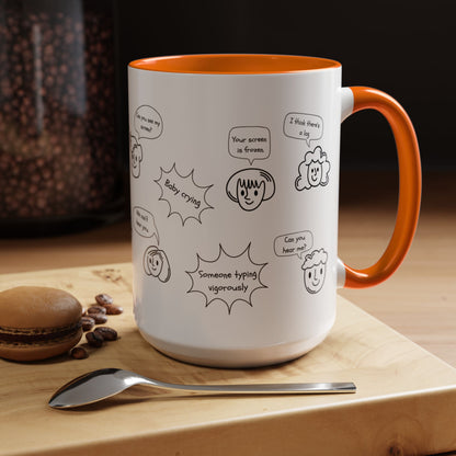 Accent Coffee Mug - Funny Work From Home Cup, "You're On Mute" , Conference Call Humor Cup, Remote Work Gift, Office Humor, Coworker Gift