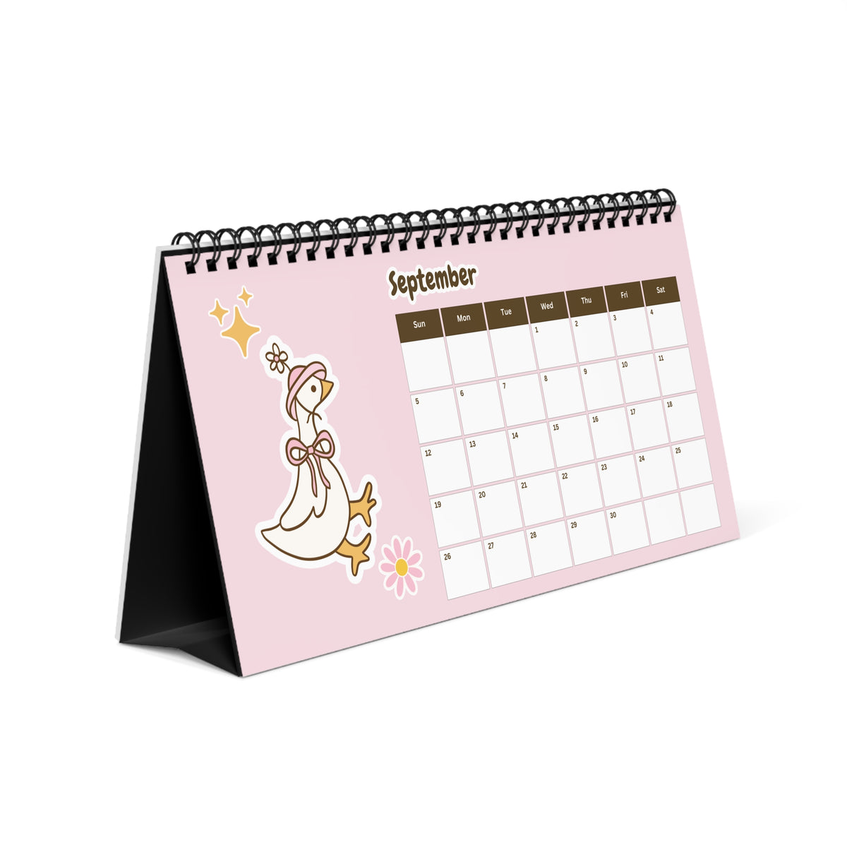 2027 Desk Calendar - Silly Goose Coquette Duck Calendar, Christmas and New Year Gift for Teachers, Students, Coworkers