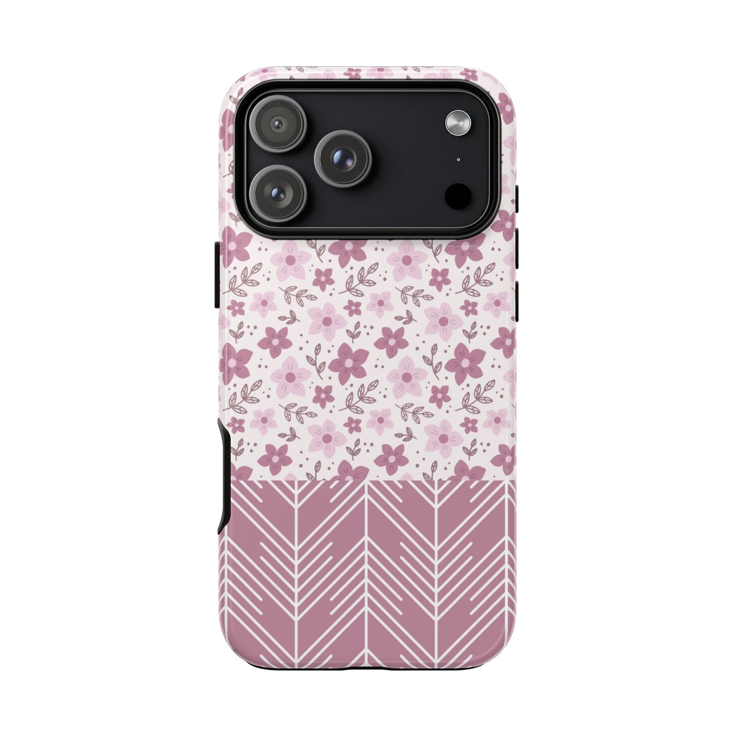 Pink Floral Tough Phone Case - iPhone 17 / 17 Air / 17 Pro Max, Samsung Galaxy S26, Google Pixel | Matte & Glossy