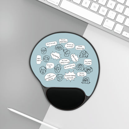 Fun Graphic Mouse Pad with Wrist Rest, Cute Office Decor, Gift for Desk Lovers, Gamer Accessories, Computer Mousepad