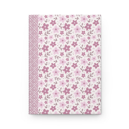 Pink Floral Hardcover Journal | Elegant Notebook for Writing, Journaling, Gift for Her, Inspiration Diary, Floral Design Notes