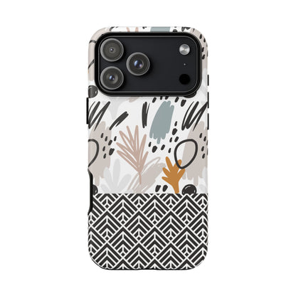 Boho Floral Tough Phone Case - iPhone 17 / 17 Air / 17 Pro / Pro Max, Samsung Galaxy S26, Google Pixel | Matte & Glossy