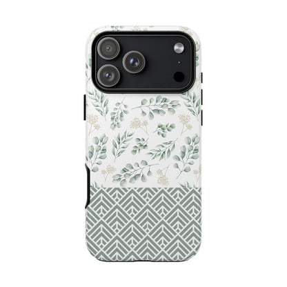Sage Eucalyptus Floral Phone Case - iPhone 17 / 17 Air / 17 Pro Max, Samsung Galaxy S26, Google Pixel | Matte & Glossy