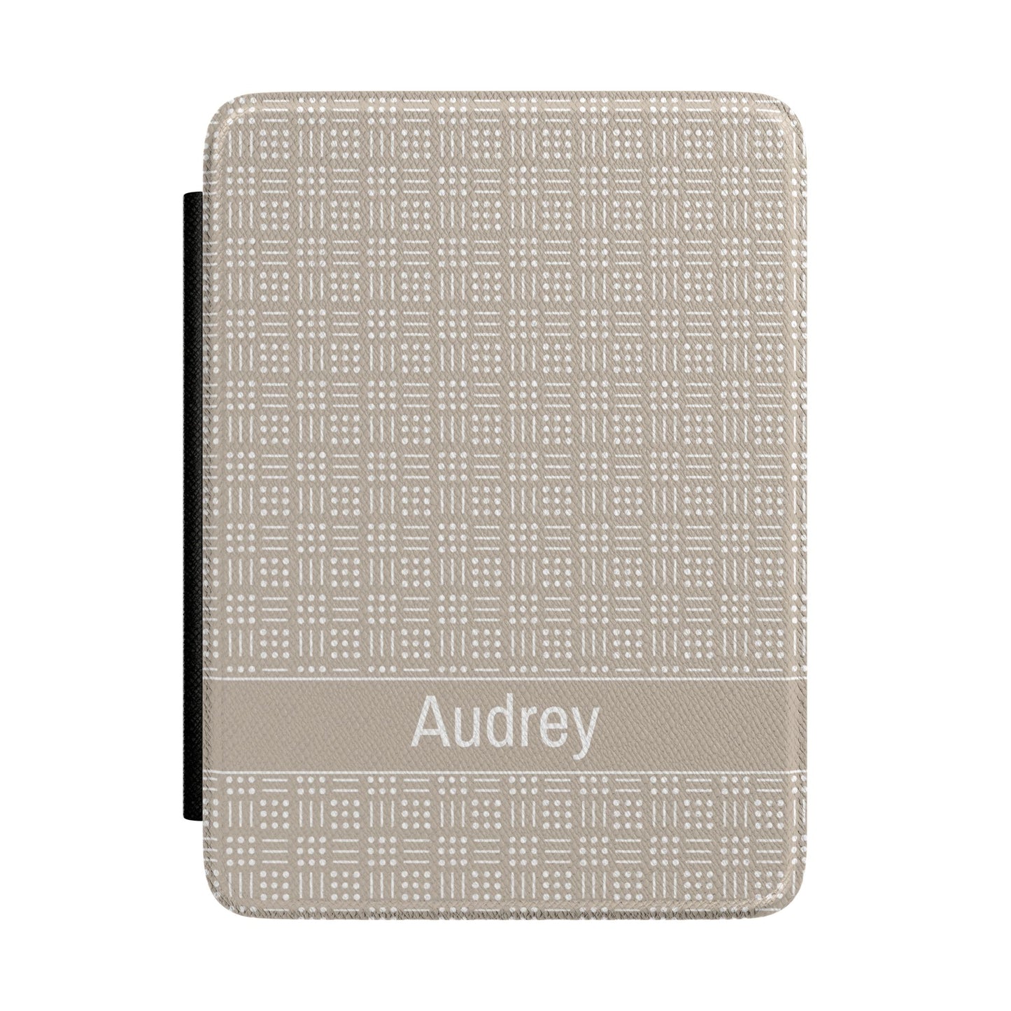 Custom Kindle Cover with Hand Strap, Paperwhite and Colorsoft 12th Generation, 7 inch, Personalized, Mud cloth Inspired Pattern