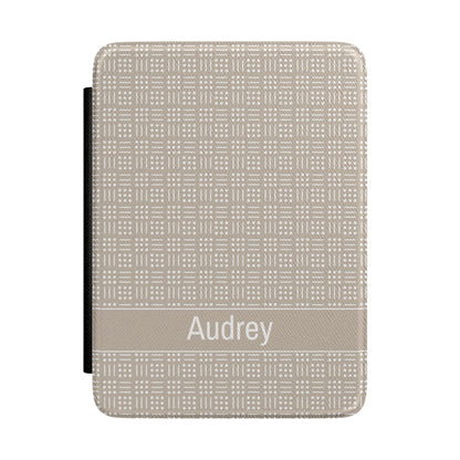 Custom Kindle Cover with Hand Strap, Paperwhite and Colorsoft 12th Generation, 7 inch, Personalized, Mud cloth Inspired Pattern