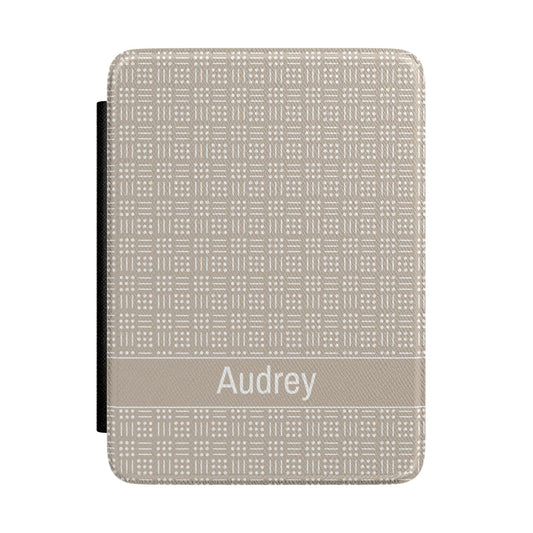 Custom Kindle Cover with Hand Strap, Paperwhite and Colorsoft 12th Generation, 7 inch, Personalized, Mud cloth Inspired Pattern