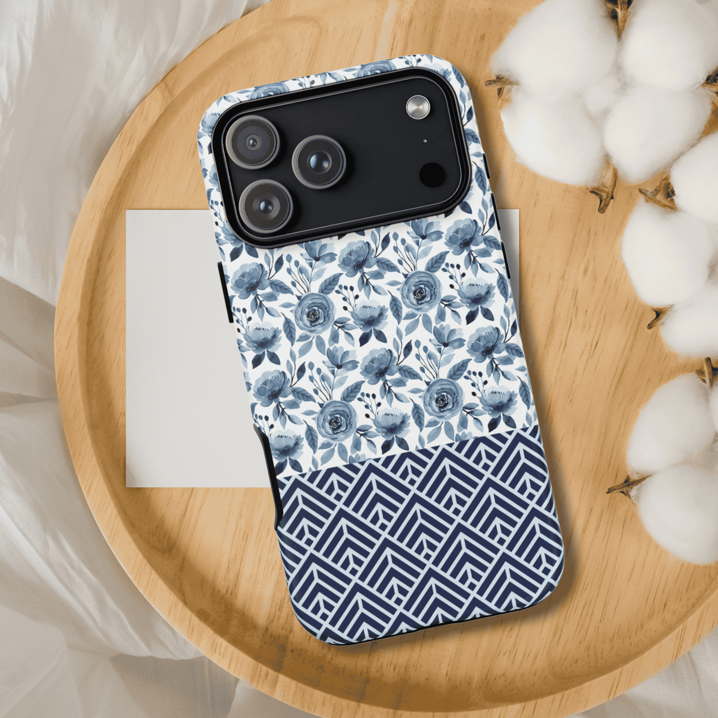 Boho Floral Tough Phone Case - iPhone 17 / 17 Air / 17 Pro Max, Samsung Galaxy S26, Google Pixel | Matte & Glossy