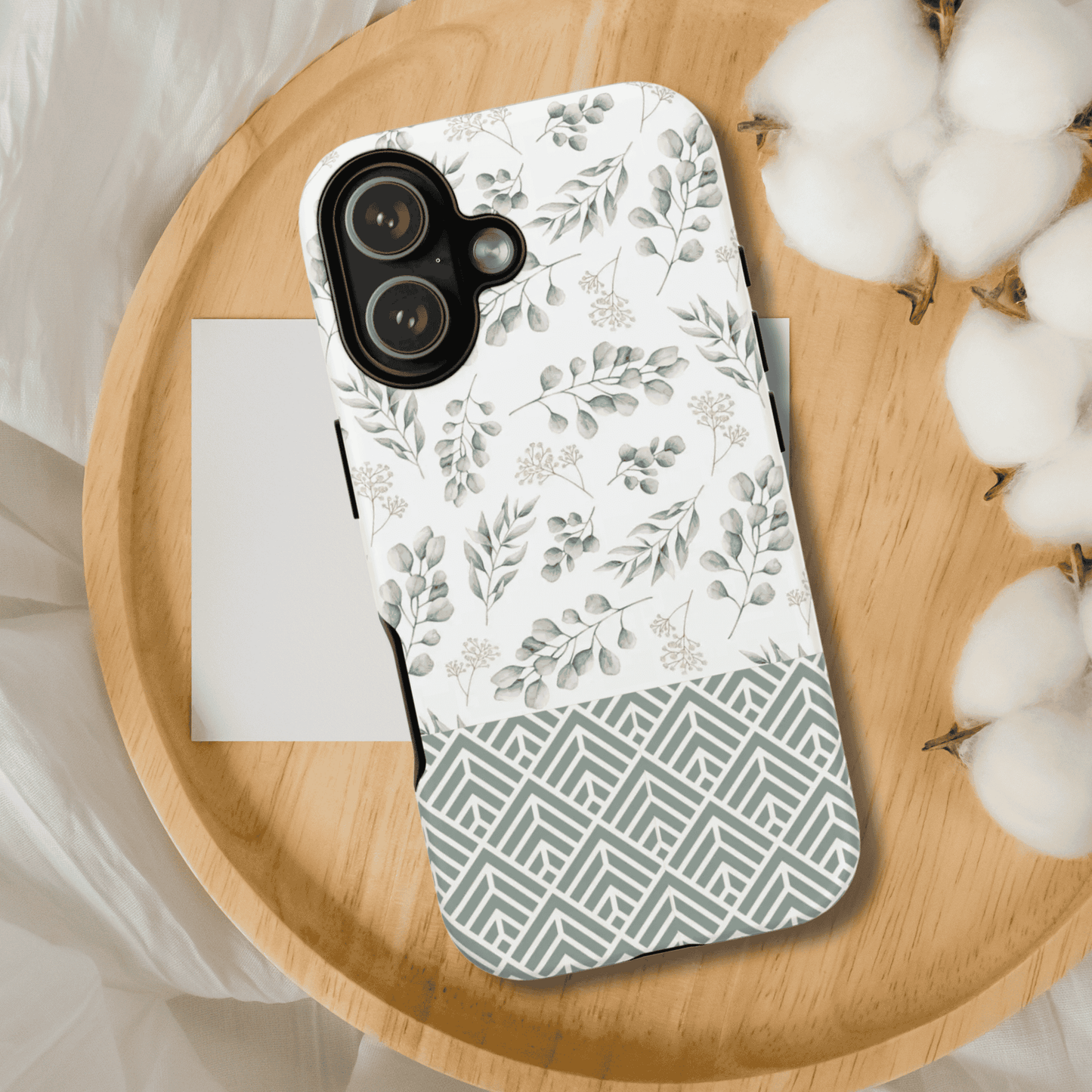 Sage Eucalyptus Floral Phone Case - iPhone 17 / 17 Air / 17 Pro Max, Samsung Galaxy S26, Google Pixel | Matte & Glossy