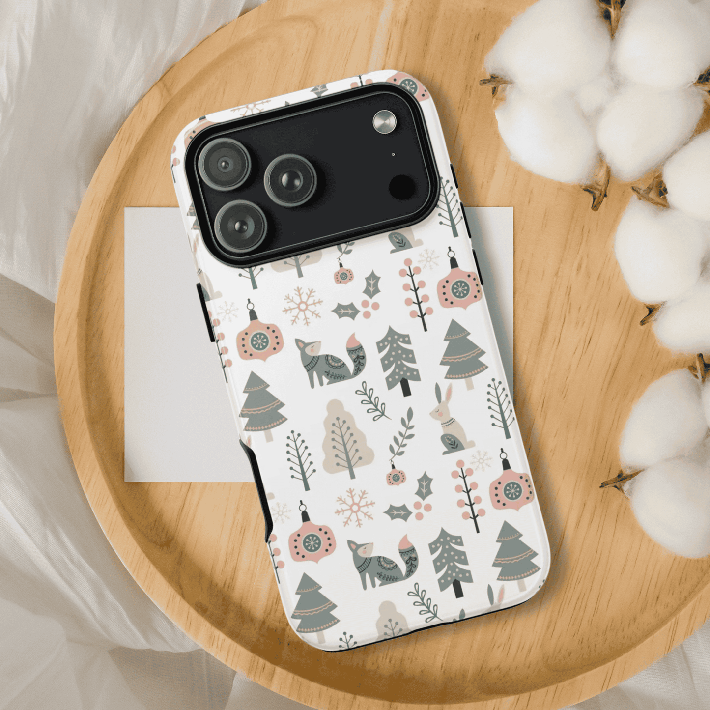 Scandinavian Folk Art Phone Case - iPhone 17 / 17 Air / 17 Pro Max, Samsung Galaxy S26, Google Pixel | Matte & Glossy