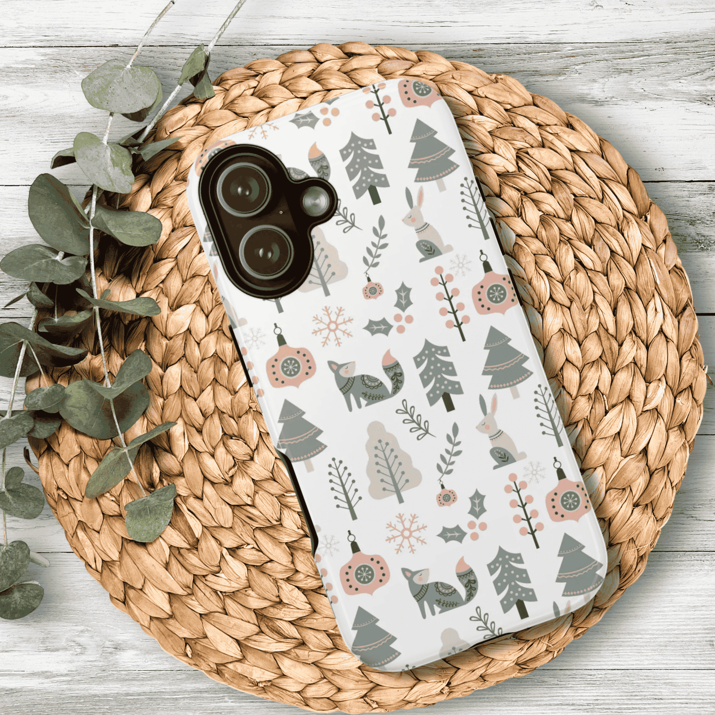 Scandinavian Folk Art Phone Case - iPhone 17 / 17 Air / 17 Pro Max, Samsung Galaxy S26, Google Pixel | Matte & Glossy
