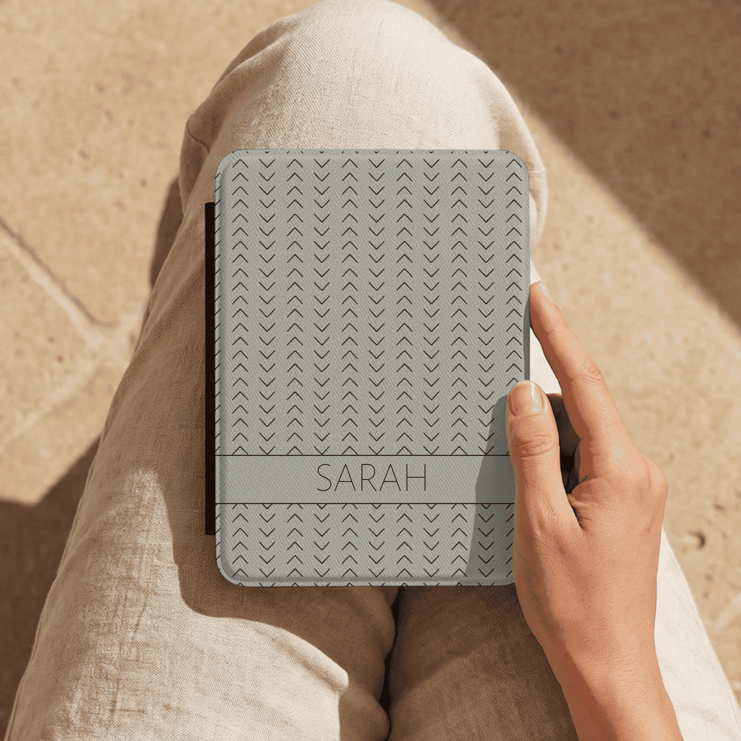 Kindle Paperwhite Case 12th Gen 7", Custom Name, Mudcloth Inspired Pattern, Fits Kindle Colorsoft