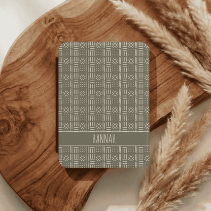 Personalized Kindle Case 12th Gen Paperwhite, Colorsoft 7", Custom Name, Mudcloth Inspired Pattern