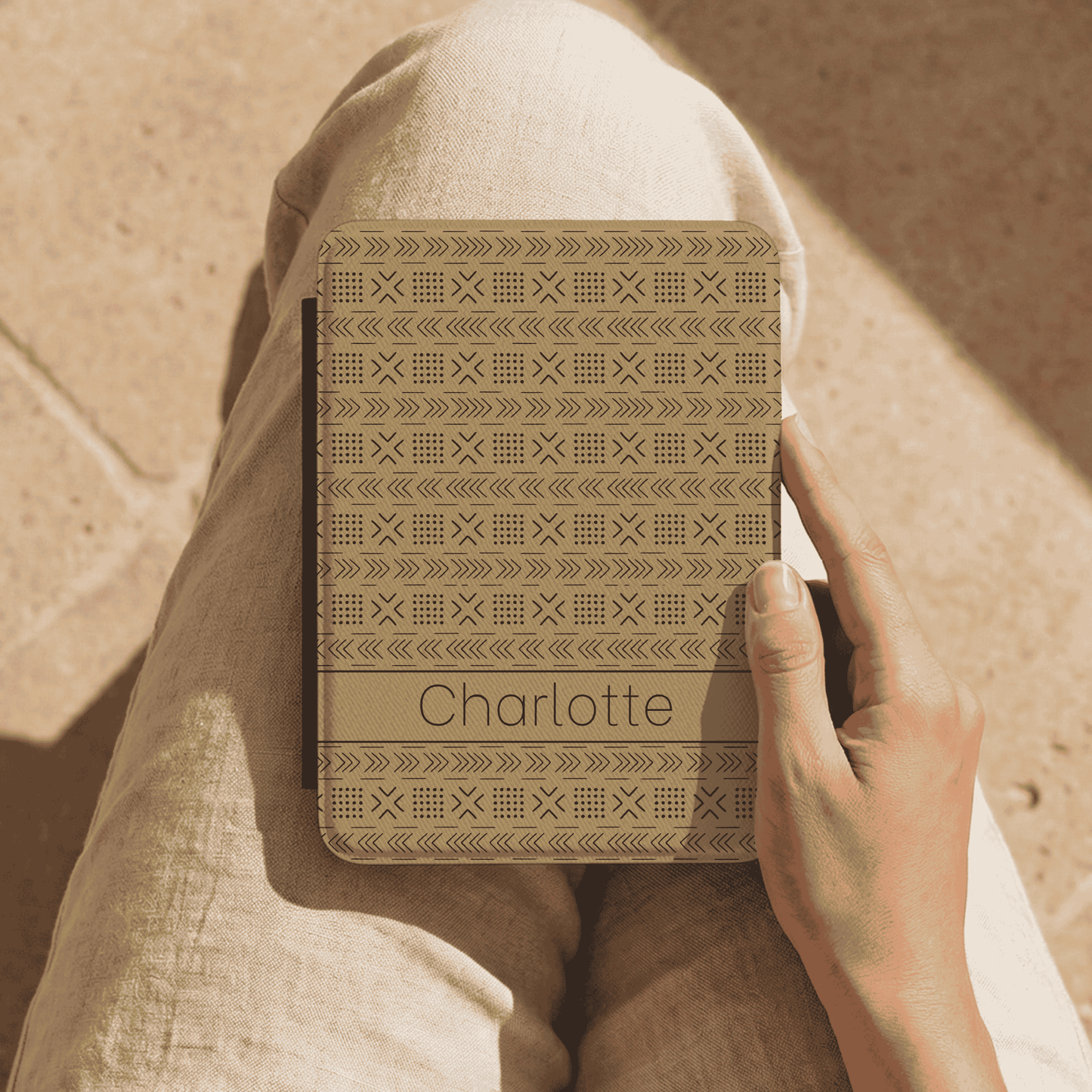 Custom Kindle Case Paperwhite 12th Generation, 7 inch, Custom Name, Mudcloth Inspired Pattern, Fits Kindle Colorsoft