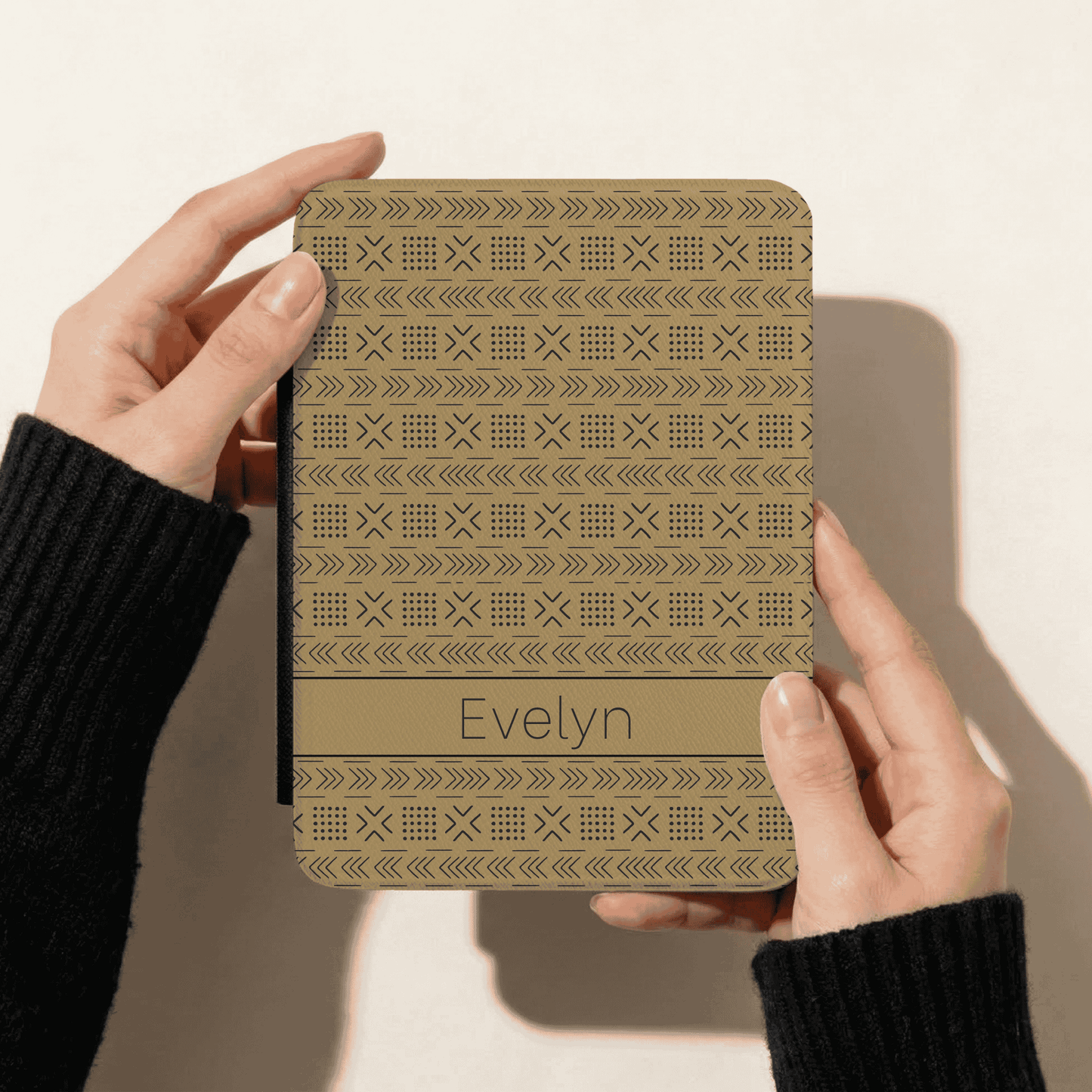 Custom Kindle Case Paperwhite 12th Generation, 7 inch, Custom Name, Mudcloth Inspired Pattern, Fits Kindle Colorsoft