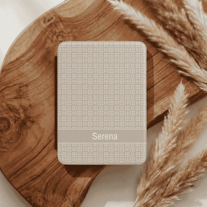 Custom Kindle Cover with Hand Strap, Paperwhite and Colorsoft 12th Generation, 7 inch, Personalized, Mud cloth Inspired Pattern