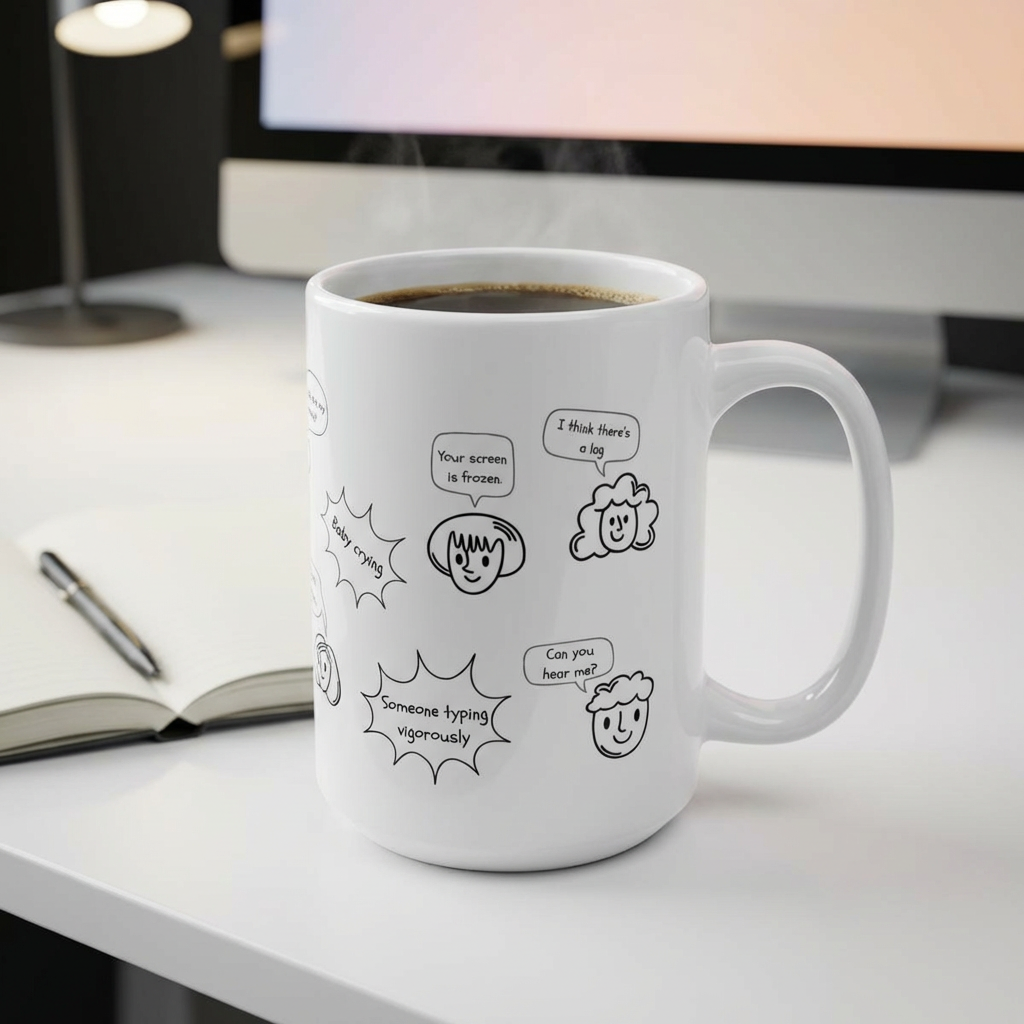 Ceramic Coffee Mug - Funny Work From Home Cup, "You're On Mute" , Conference Call Humor Cup, Remote Work Gift, Office Humor, Coworker Gift