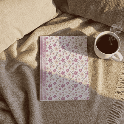 Pink Floral Hardcover Journal | Elegant Notebook for Writing, Journaling, Gift for Her, Inspiration Diary, Floral Design Notes