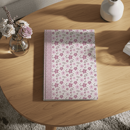 Pink Floral Hardcover Journal | Elegant Notebook for Writing, Journaling, Gift for Her, Inspiration Diary, Floral Design Notes