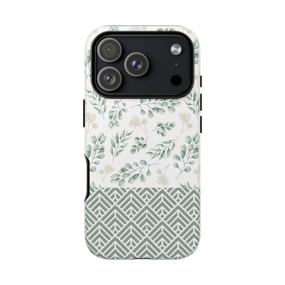Sage Eucalyptus Floral Phone Case - iPhone 17 / 17 Air / 17 Pro Max, Samsung Galaxy S26, Google Pixel | Matte & Glossy