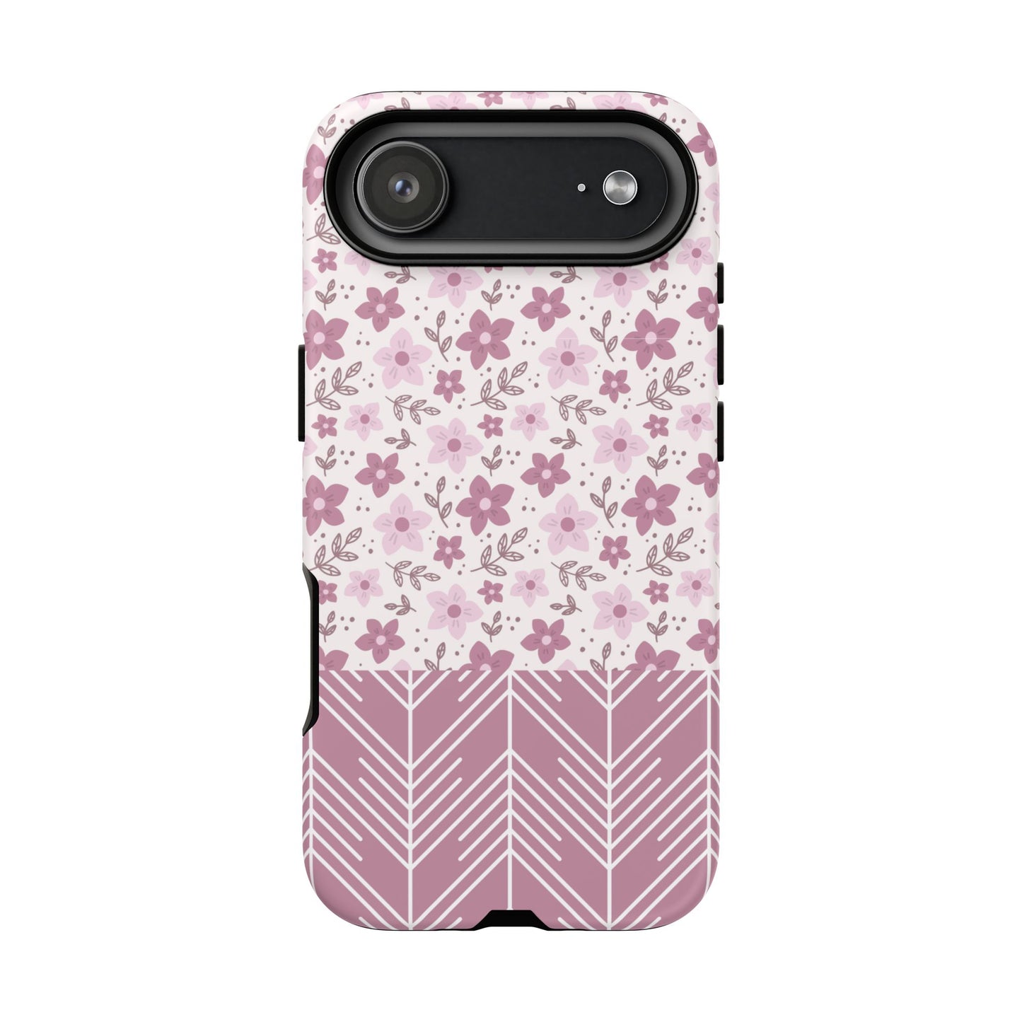 Pink Floral Tough Phone Case - iPhone 17 / 17 Air / 17 Pro Max, Samsung Galaxy S26, Google Pixel | Matte & Glossy