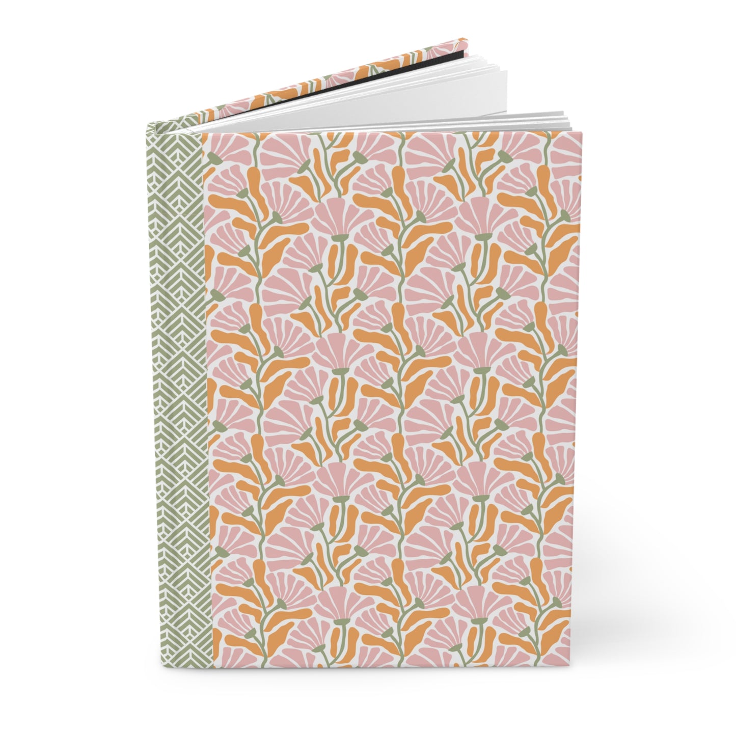 Groovy Flowers Journal Hardcover Notebook, Vintage Floral Design