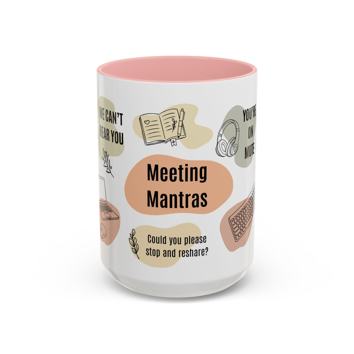 Funny Office Mug, Virtual Meeting Humor Coffee Cup, Work From Home Gift, Coworker Gift | Meeting Mantras