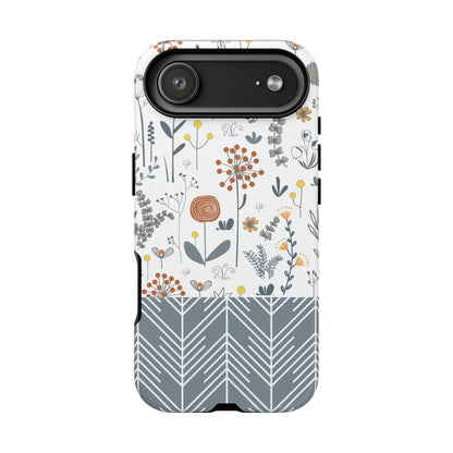 Boho Floral Phone Case - iPhone 17 Air / Pro Max, Samsung Galaxy S26, Google Pixel | Matte & Glossy