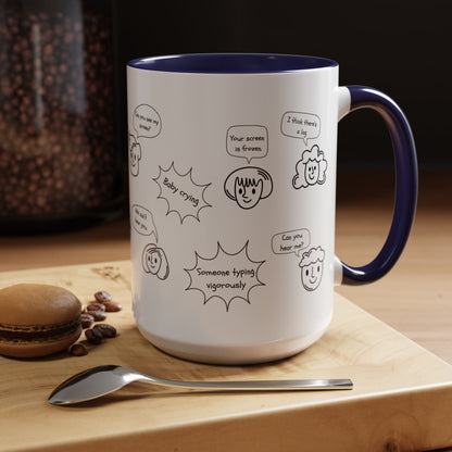 Accent Coffee Mug - Funny Work From Home Cup, "You're On Mute" , Conference Call Humor Cup, Remote Work Gift, Office Humor, Coworker Gift