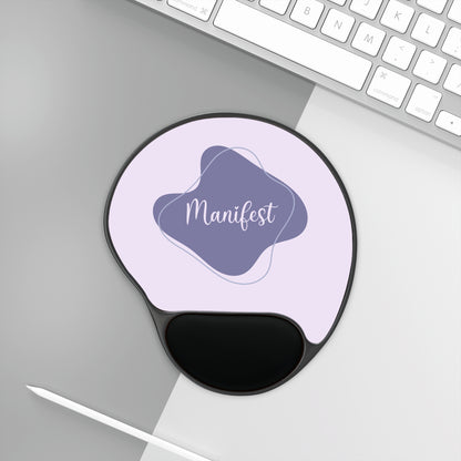Manifest Mouse Pad with Wrist Rest, Perfect for Home Office, Gift for Students, Desk Accessories, Motivational Decor, Productivity