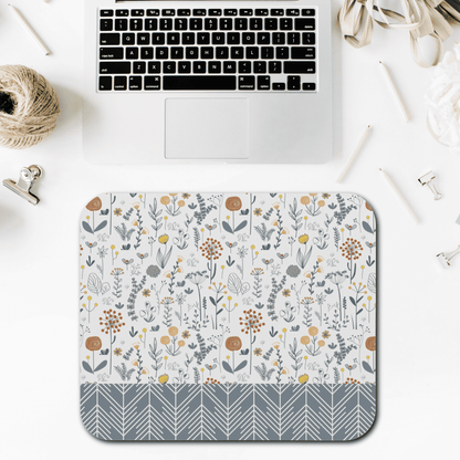 Floral Mouse Pad - Elegant Desk Accessory, Home Office Decor, Gift for Students, Floral Mousepad, Working from Home Essentials