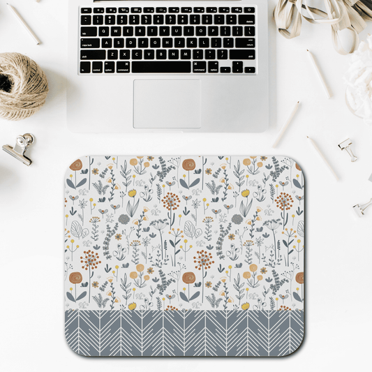 Floral Mouse Pad - Elegant Desk Accessory, Home Office Decor, Gift for Students, Floral Mousepad, Working from Home Essentials