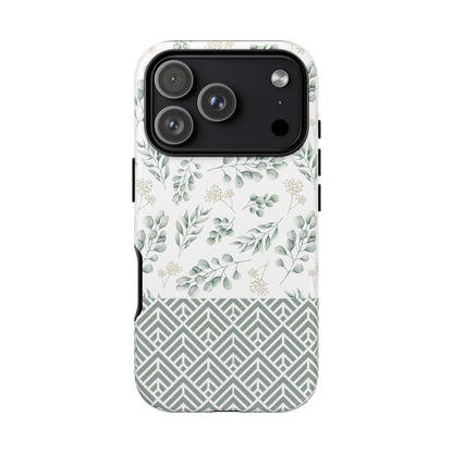 Sage Eucalyptus Floral Phone Case - iPhone 17 / 17 Air / 17 Pro Max, Samsung Galaxy S26, Google Pixel | Matte & Glossy