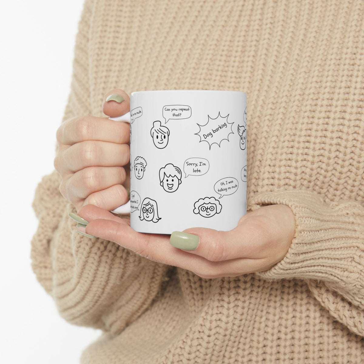 Ceramic Coffee Mug - Funny Work From Home Cup, "You're On Mute" , Conference Call Humor Cup, Remote Work Gift, Office Humor, Coworker Gift