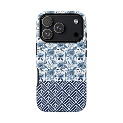 Boho Floral Tough Phone Case - iPhone 17 / 17 Air / 17 Pro Max, Samsung Galaxy S26, Google Pixel | Matte & Glossy