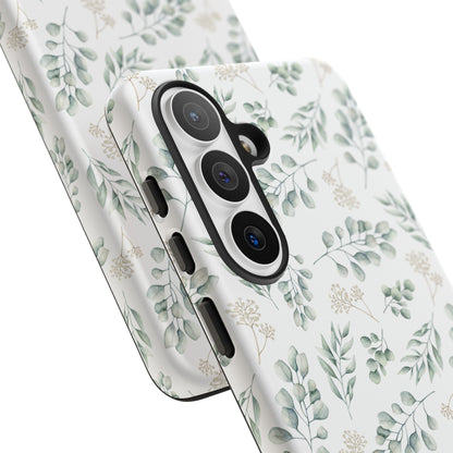 Sage Eucalyptus Floral Phone Case - iPhone 17 / 17 Air / 17 Pro Max, Samsung Galaxy S26, Google Pixel | Matte & Glossy