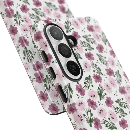 Floral Tough Phone Case - iPhone 17 / 17 Air / 17 Pro Max, Samsung Galaxy S26, Google Pixel | Matte & Glossy