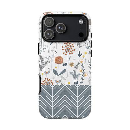 Boho Floral Phone Case - iPhone 17 Air / Pro Max, Samsung Galaxy S26, Google Pixel | Matte & Glossy
