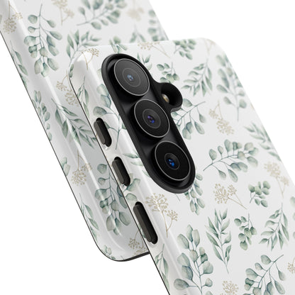 Sage Eucalyptus Floral Phone Case - iPhone 17 / 17 Air / 17 Pro Max, Samsung Galaxy S26, Google Pixel | Matte & Glossy