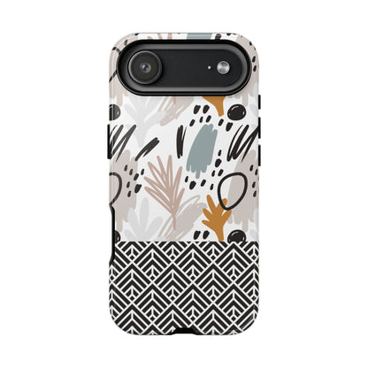 Boho Floral Tough Phone Case - iPhone 17 / 17 Air / 17 Pro / Pro Max, Samsung Galaxy S26, Google Pixel | Matte & Glossy
