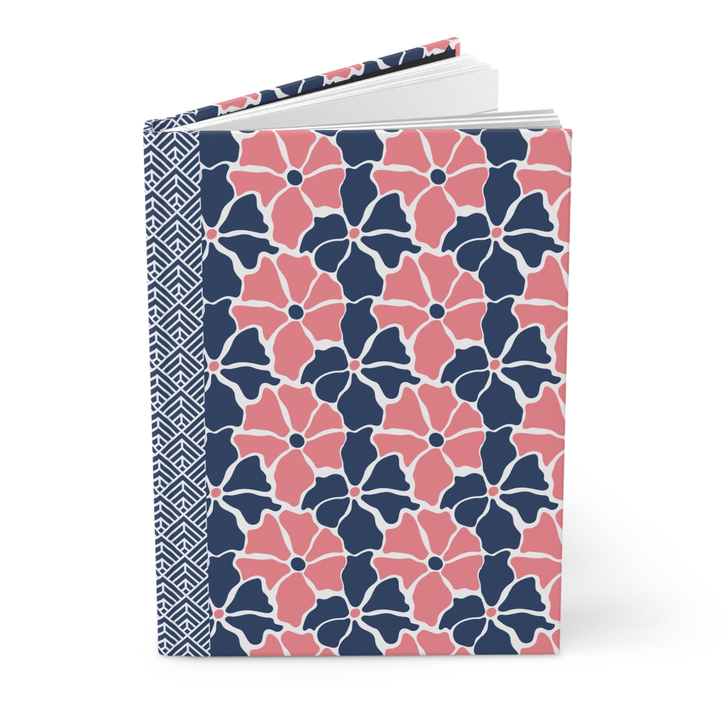 Groovy Retro Flowers Journal Hardcover Notebook, Vintage Floral Design