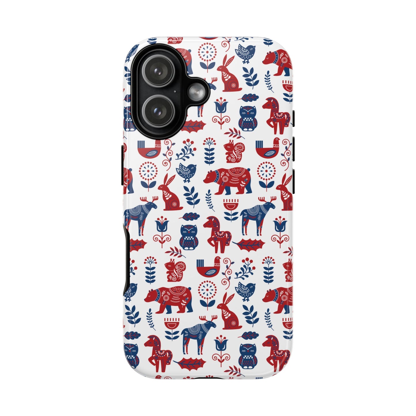 Scandinavian Animal Folk Art Phone Case - iPhone 17 / 17 Air / 17 Pro Max, Samsung Galaxy S26, Google Pixel | Matte & Glossy