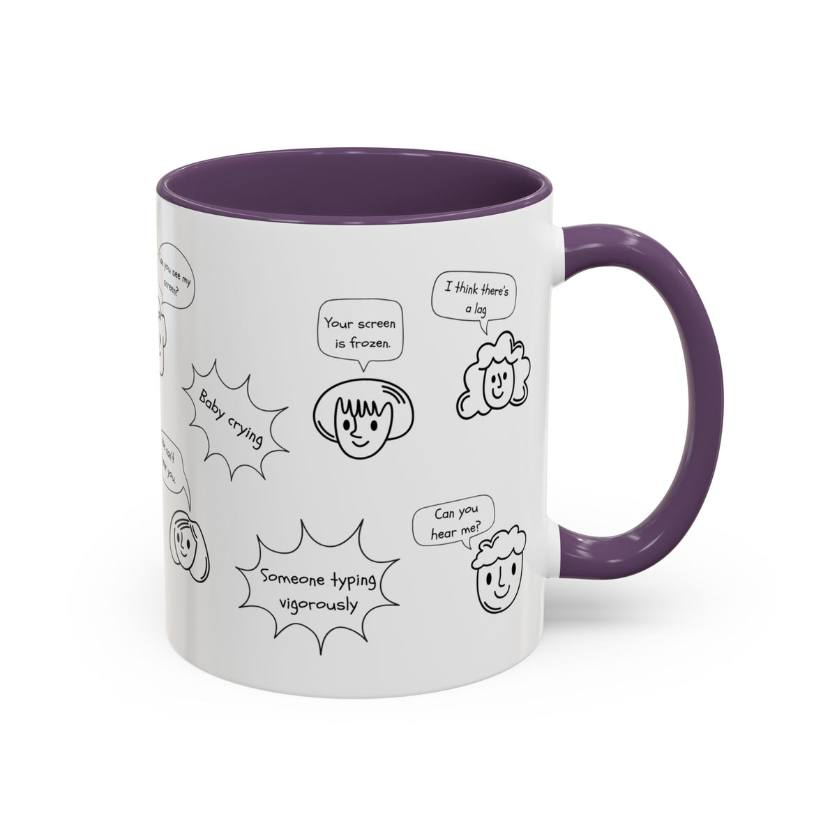 Accent Coffee Mug - Funny Work From Home Cup, "You're On Mute" , Conference Call Humor Cup, Remote Work Gift, Office Humor, Coworker Gift