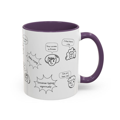 Accent Coffee Mug - Funny Work From Home Cup, "You're On Mute" , Conference Call Humor Cup, Remote Work Gift, Office Humor, Coworker Gift