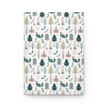 Hardcover Journal, Scandinavian Christmas Inspired Design Notebook, Gift for Writers, Secret Santa Gift for Coworkers