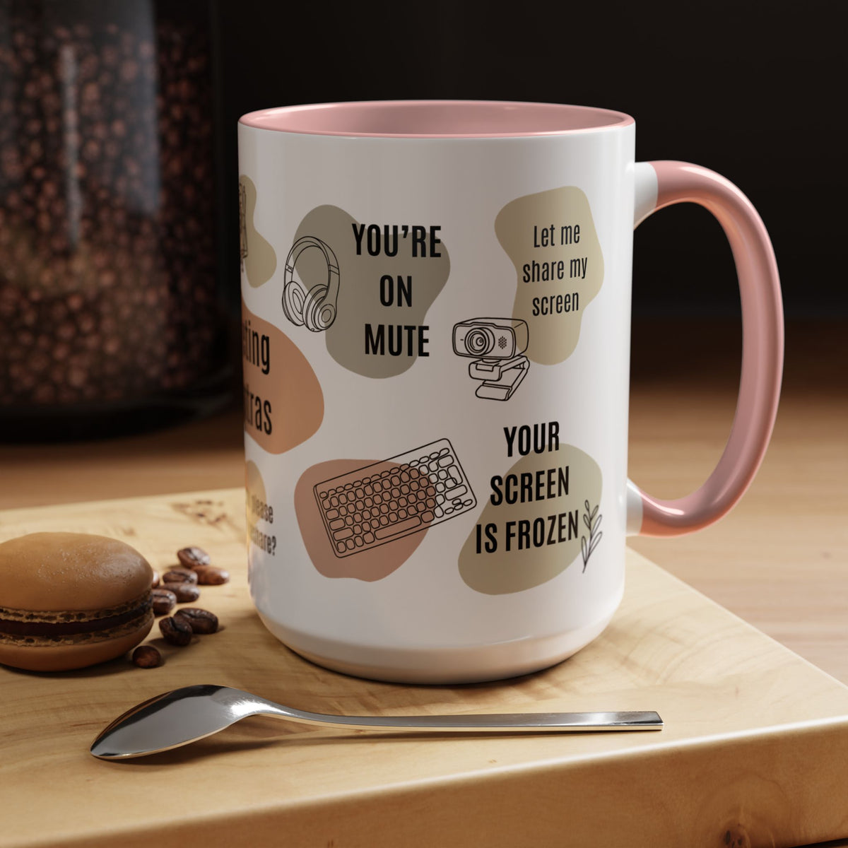 Funny Office Mug, Virtual Meeting Humor Coffee Cup, Work From Home Gift, Coworker Gift | Meeting Mantras