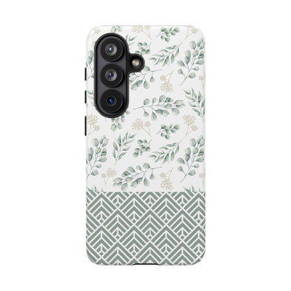 Sage Eucalyptus Floral Phone Case - iPhone 17 / 17 Air / 17 Pro Max, Samsung Galaxy S26, Google Pixel | Matte & Glossy