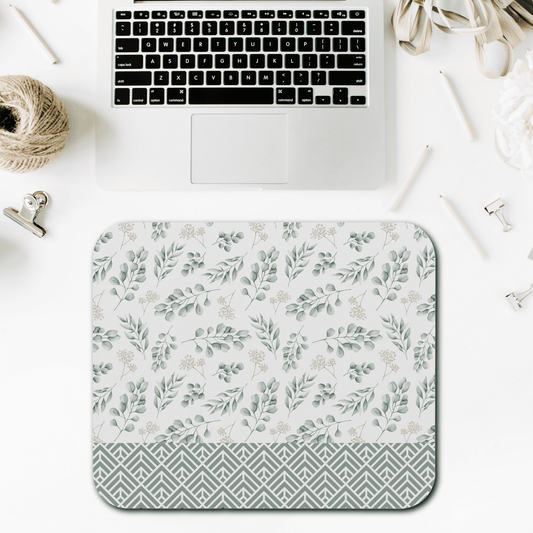 Elegant Floral Mouse Pad for Home or Office, Gardener Gift, Desk Accessory, Botanical Decor, Perfect for Work Spaces